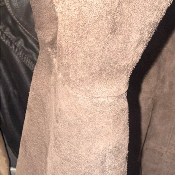 Massini Brown Embroidered suede, leather vintage Jacket with Faux Fur - Picture 12 of 16